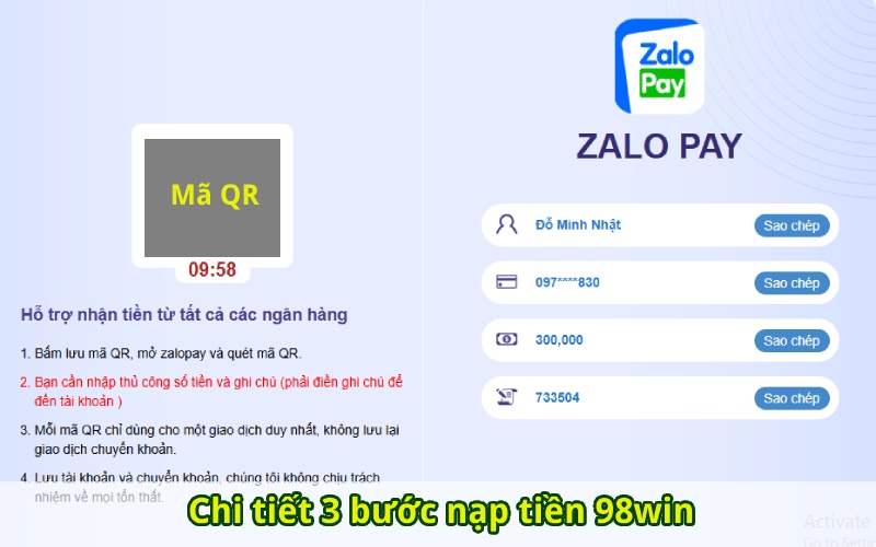 Thành viên có thể lựa chọn trong 4 kênh thanh toán phổ thông