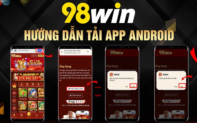 Chi tiết 4 bước trong quy trình tải app 98win về di động