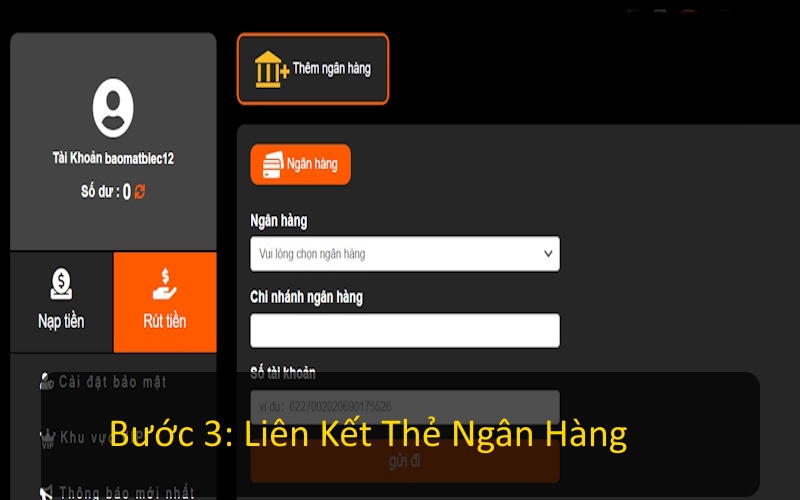 Liên kết đơn vị tài chính cho những giao dịch rút tiền 98win tiện lợi